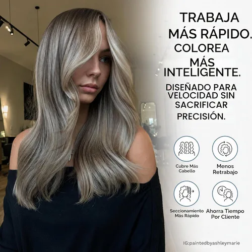 Vista 4 de Auténtica Tabla de Balayage Cooboard con Dientes Paleta de Resaltado Original del Fabricante del Kit de Resaltado de Cabello Cooboard Fácil
