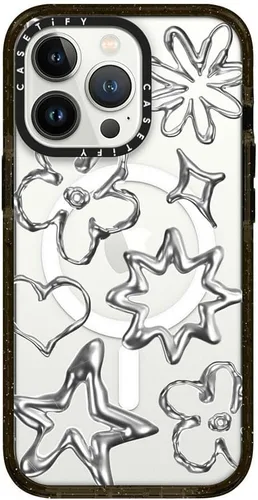 Vista 234 de CASETiFY Impact - Funda para iPhone 13 [protección contra caídas de 6.6 pies/compatible con Magsafe] Black Kingsnake, color negro transparente