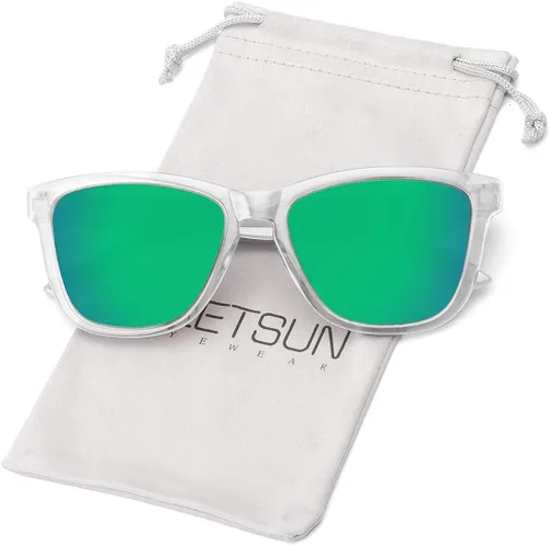 Vista 30 de Meetsun - Lentes de sol polarizados, unisex, modernos, con estilo de diseñador, clásico y retro A1 Negro Brillante
