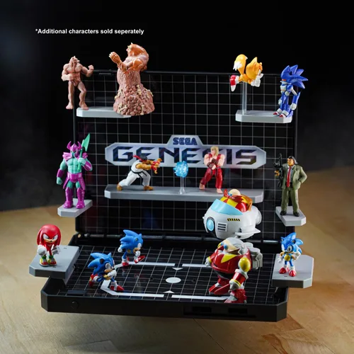 Vista 6 de Console Heroes SEGA Genesis Supervillain Boss Bundle Display – Includes 4 Villain Figures + Cartridge Storage Tray – Officially Licensed SEGA