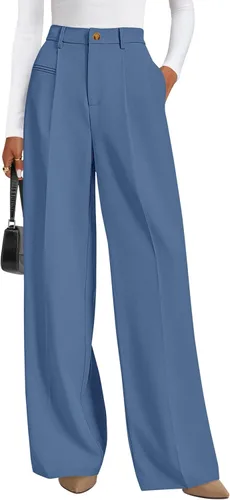 Vista 20 de PRETTYGARDEN Pantalones de vestir de trabajo de pierna ancha a medida para Negro