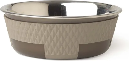 Vista 9 de PetRageous 13097 Fiji - Cuenco para perro de acero inoxidable antideslizante apto para lavavajillas, capacidad de 1.75 tazas, 5.5 pulgadas