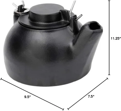 Vista 4 de Hervidor de leña humidificador de hierro fundido de 2.5 cuartos