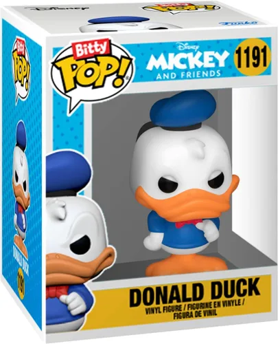 Vista 8 de Funko Bitty Pop! Disney - Minnie, paquete de 4 – Minnie Mouse (vestido rojo), pato margarita, pato Donald y una figura misteriosa sorpresa – 0.9