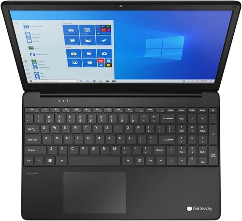 Vista 4 de Laptop Gateway FHD Ultra Slim de 15.6 pulgadas en negro AMD Ryzen 5 3450U (mejor que i7-8565U), 8 GB de RAM, 256 GB SSD, escáner de huellas