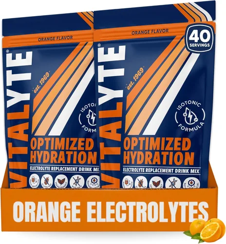 Vista 30 de Polvo para preparar bebida natural de electrolitos, libre de gluten, contenedor con 80 porciones, marca Vitalyte, cítrico (Cool Citrus)