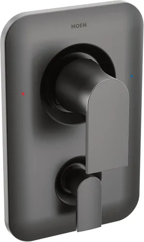 Vista 5 de Moen Genta LX - Válvula de ducha Posi-Temp de níquel cepillado con kit de moldura de válvula de transferencia de 3 funciones incorporada, requiere