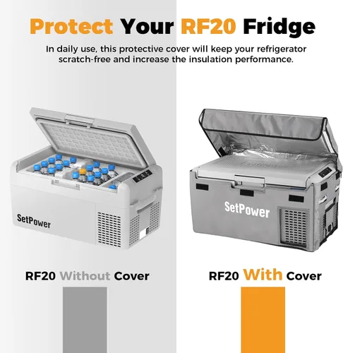 Vista 3 de Setpower Funda protectora aislante para refrigerador portátil Setpower RF20, adecuada solo para RF20