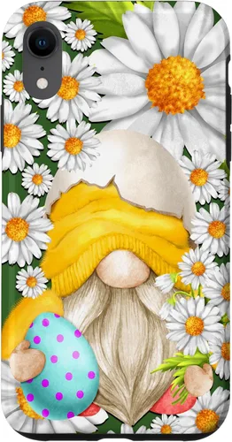 Vista 24 de iPhone 16 Easter Chick Gnome Graphic For Women Floral Daisy Flower Case