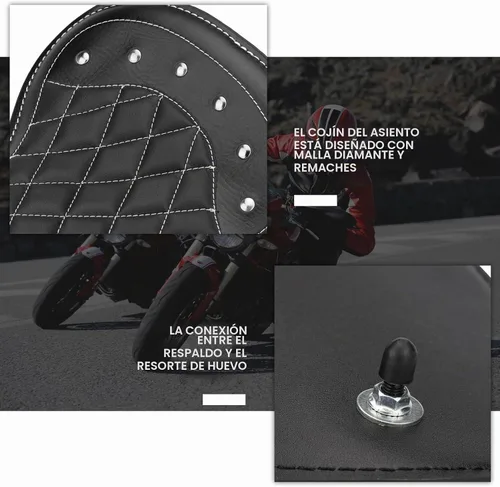 Vista 4 de Motocicleta Bobber Solo Asiento para Harley Sportster 883 1200 Chopper