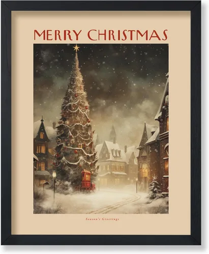 Vista 13 de Poster Master A Holly Jolly - Póster navideño, arte de invierno, diseño de pared moderno, regalo para hombres y mujeres, gran decoración para sala