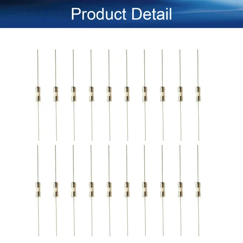 Vista 4 de Bettomshin 20 fusibles de plomo axial de tubo de cerámica T1A de 250 V, 0.142 x 0.394 in/0.14 x 0.39 pulgadas, fusible de fusión lenta de retardo