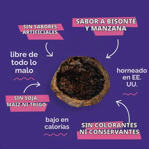 Vista 5 de Fruitables Golosinas para perros – Bocadillos enteros – Bisonte a la parrilla y golosinas para perros – Golosinas saludables para perros – 5 onzas