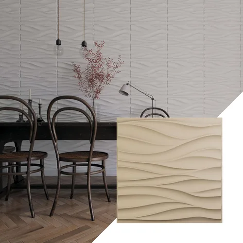 Vista 19 de Ekena Millwork 19 5/8 pulgadas de ancho x 19 5/8 pulgadas de alto, ondulado EnduraWall decorativo 3D, cobre envejecido (cubre 2.67 pies cuadrados).