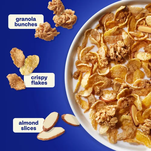 Vista 5 de Cereal Honey Bunches of Oats Honey Roasted. Racimos de avena y granola, taza de cereales individual, desayuno sobre la marcha