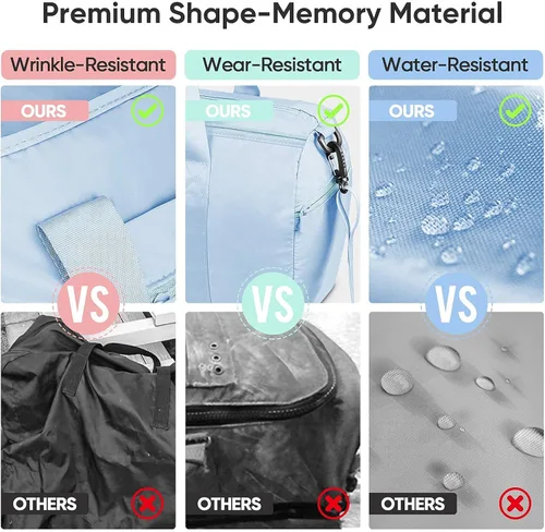 Vista 7 de BALEINE bolso de gimnasio para mujeres y hombres, pequeño bolso de lona impermeable y ligero para deportes, gimnasios y escapadas de fin de semana