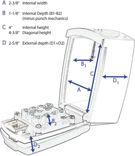 Vista 7 de Caja de seguridad con botones KeyGuard, SL-590