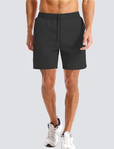 Vista 5 de Aolesy Pantalones cortos deportivos para hombre, de secado rápido, con bolsillos, ligeros, para correr, entrenamiento, tenis casuales
