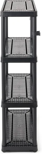 Vista 8 de Gracious Living Estantería de almacenamiento de uso medio con 4 estantes, ventilada, de altura fija, sistema organizador de 14 x 32 x 54.5 pulgadas