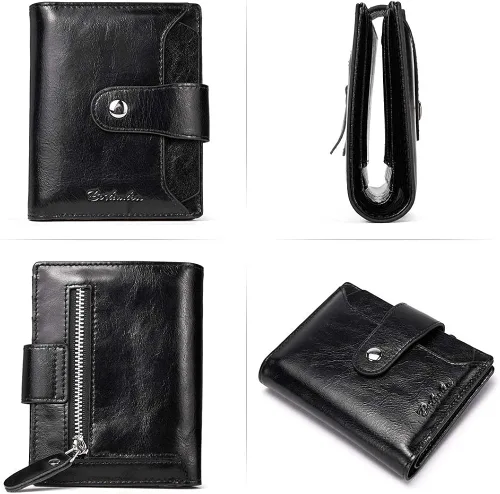 Vista 8 de BOSTANTEN Bolso de cuero para mujer diseñador Satchel hombro bolsas de asas paquete con las mujeres Cartera de cuero RFID bloqueo pequeña billetera
