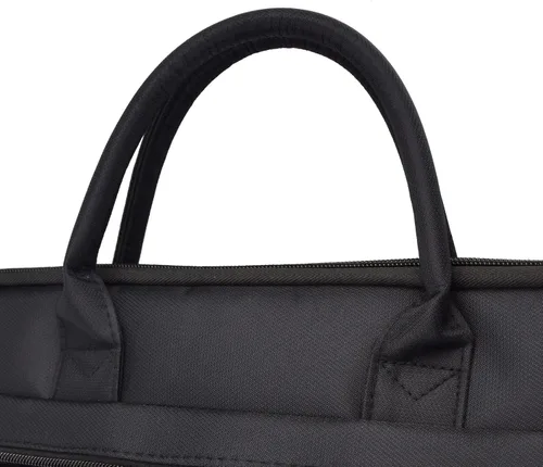 Vista 6 de Bolsa de documentos con asa Oxford impermeable para hombre, bolsa de mano para llevar archivos de papel, color negro