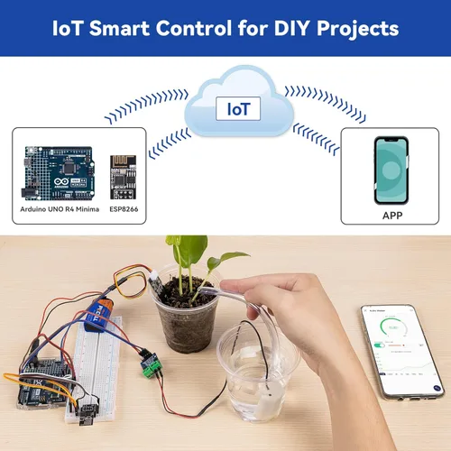 Vista 7 de SunFounder Kit de sensor definitivo con Arduino Uno R4 Minima, compatible con RoHS, sensores duraderos IoT ESP8266 IIC LCD1602 OLED, tutoriales