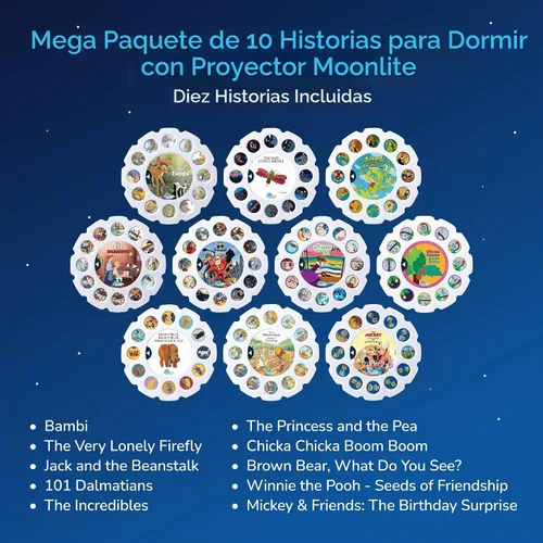 Vista 8 de Moonlite Bedtime - Mega paquete de 10 pisos con el proyector Moonlite