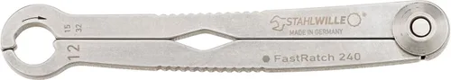 Vista 16 de Stahlwille 41100808 Llave de trinquete, FastRatch, hecha de acero inoxidable endurecido y templado, utilizada para apretar/aflojar tuercas y pernos