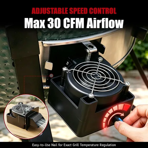 Vista 3 de DC12V BBQ Fire Starter Ventilador de aire soplador de cocina para huevo