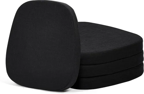 Vista 10 de baibu Juego de 2 cojines metálicos de espuma viscoelástica de 14 x 14 pulgadas, diseño de doble capa, antideslizantes, para sillas de comedor, cojín