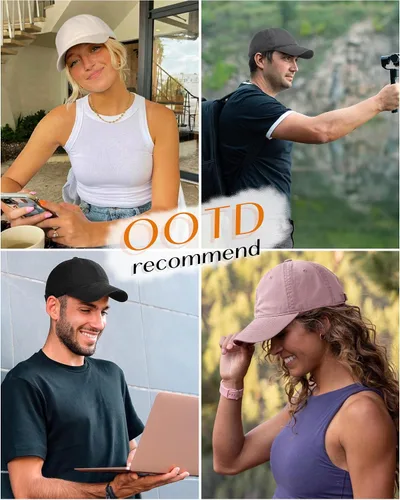 Vista 5 de FURTALK Gorra de béisbol para hombre y mujer, 100% algodón lavado, gorra suave, ajustable, unisex, sin estructura, gorras de béisbol