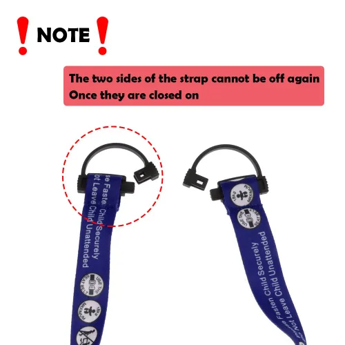 Vista 2 de Hooshing Cinturón de seguridad azul para silla de seguridad para bebé, cinturón ajustable para carrito de compras Para cochecito de bebé, silla