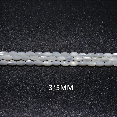 Vista 15 de Los granos naturales del espaciador del tubo del grano de Shell de agua dulce teñidos madre de perlas flojas para la fabricación de la joyería, 1