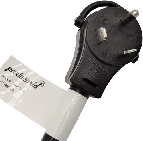 Vista 2 de Parkworld 885446 NEMA TT-30P a L14-30R Cable adaptador de generador de 30 amperios, adaptador de interruptor de transferencia, enchufe macho RV 30A