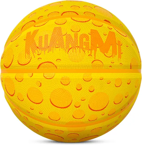 Vista 8 de Kuangmi Balón de baloncesto de goma de lujo, tamaño reglamentario de oficina, 7 (29.5 pulgadas), hecho para juegos de baloncesto en interiores