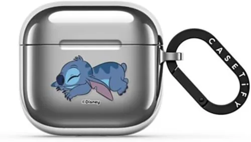Vista 9 de CASETiFY Mirror AirPods Pro (1ª/2.ª generación) - Funda con anillo [Star Wars Colab] - Pegatinas de poder del lado oscuro, color plateado