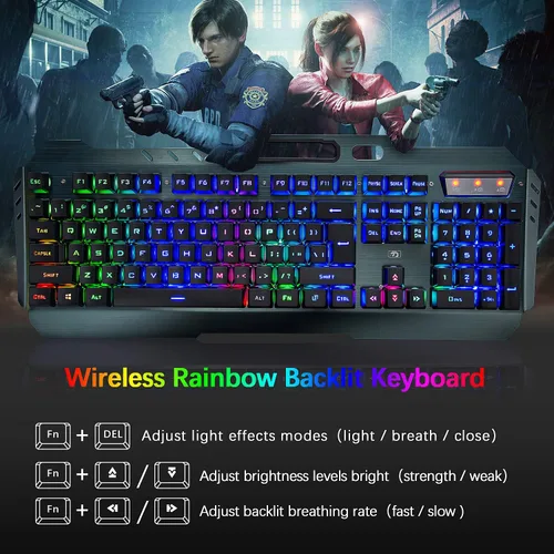 Vista 2 de Teclado y ratón recargables tapa para tecla suspendida