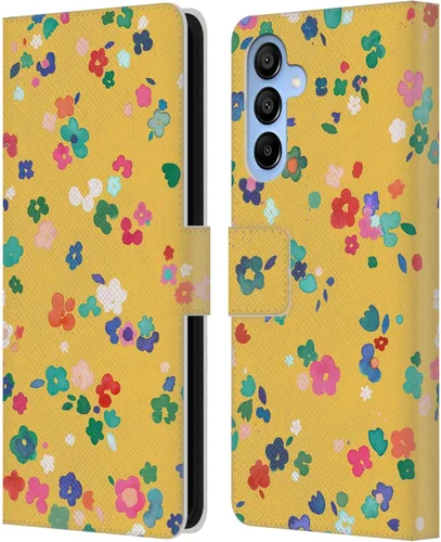 Vista 29 de Head Case Designs Officially Licensed Ninola Ditsy Flowers Yellow Nature Bold Leather Wallet Case Compatible with Samsung Galaxy A07 4G