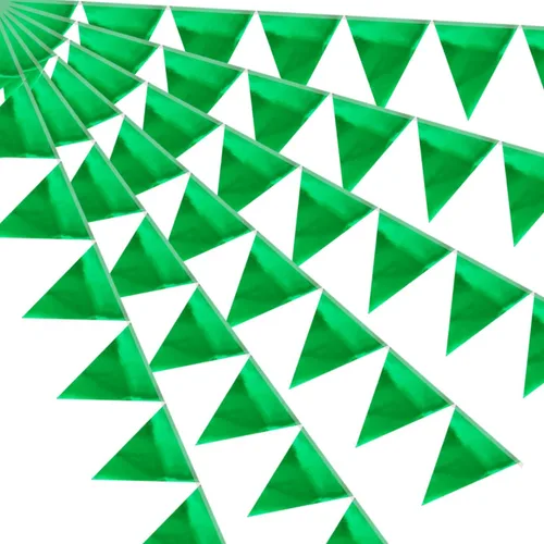 Vista 34 de Banderín de camuflaje de 49 pies, banderas triangulares de camuflaje del ejército para decoraciones de fiesta de cumpleaños