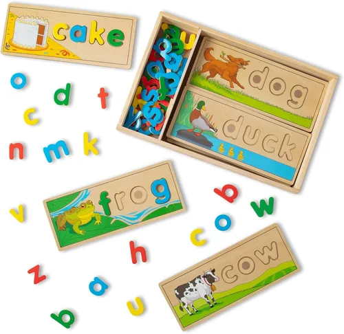 Vista 10 de Melissa & Doug See & Spell - Juguete educativo de madera, Versión estándar
