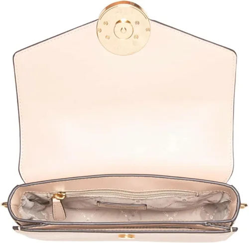 Vista 4 de Michael Kors Carmen - Bolso de hombro convertible mediano de piel Beige M