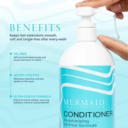 Vista 3 de Acondicionador, Hidratante, Fórmula diaria sin aceite para extensiones de cabello, 16 fl oz