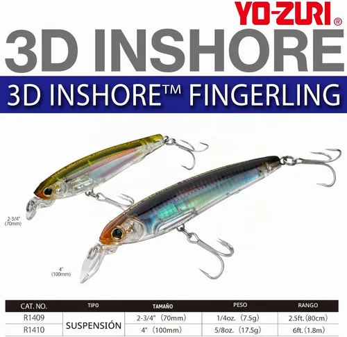 Vista 3 de Duel Yo Zuri 3 D Inshore Fingerling Ghost Shad