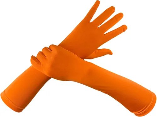 Vista 2 de Guantes de elastano de 15 pulgadas para hombre y mujer, con longitud al codo, elásticos, para disfraz de cosplay