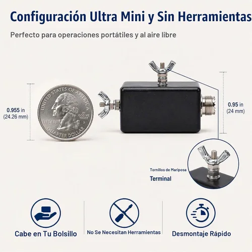Vista 5 de Balun para antena de alimentación final - Balun 1:9 adecuado para antena de onda corta, estación exterior y muebles