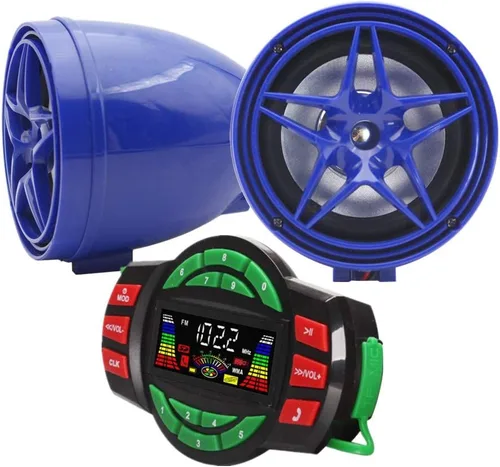 Vista 7 de XYC Amplificador Bluetooth de 12 V UTV ATV Sistema de sonido Altavoces manos libres FM Sistema de audio USB Estéreo de 3.5 pulgadas Altavoces de 12