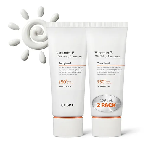 Vista 13 de COSRX Protector solar con vitamina E y luz aireada con llavero gratis, exclusivo de Amazon, protector solar coreano para piel grasa, artículos