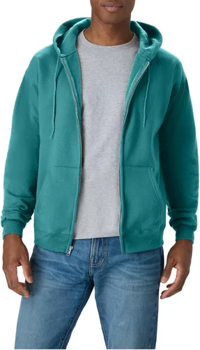 Vista 9 de Hanes Ecosmart - Sudadera con capucha y cremallera completa para hombre Ceniza