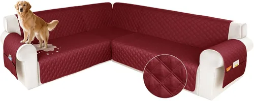 Vista 39 de HDCAXKJ Funda impermeable para sofá modular en forma de L, fundas seccionales de esquina lavables, a prueba de mascotas, protector de muebles
