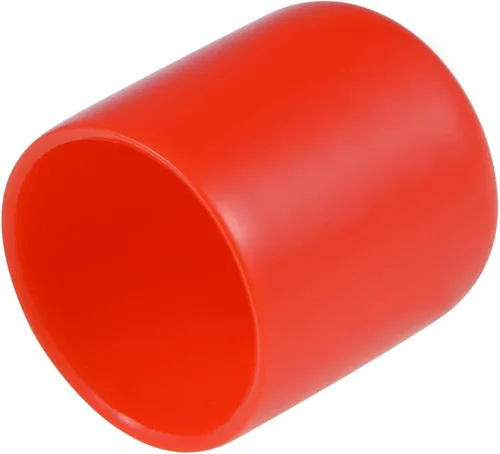 Vista 5 de uxcell 20 tapas de goma de 0.394 in de vinilo de identificación redonda tapa tapa de rosca de tornillo protectores rojo
